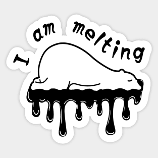 hot polar bear memes_cool the Earth and I am melting Sticker